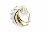 0.26cttw Diamond Quilted Omega Back Earrings 14k Gold 20.2 Grams Eb0926lopxsa