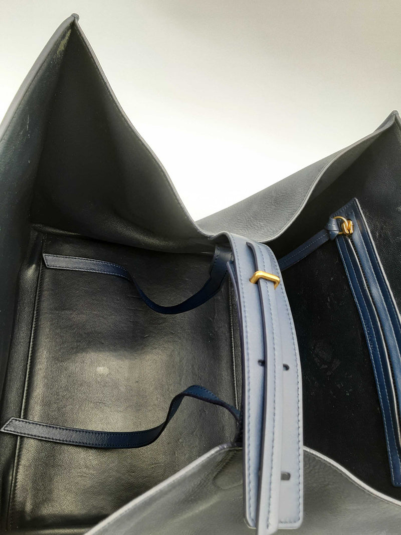 Celine Phantom Navy Blue Leather Luggage Tote Bag Eb0824pxzsa