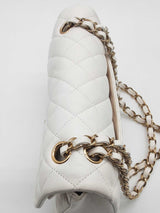 Chanel Small Double Flap White Caviar Leather Shoulder Bag Eb0925irxzde