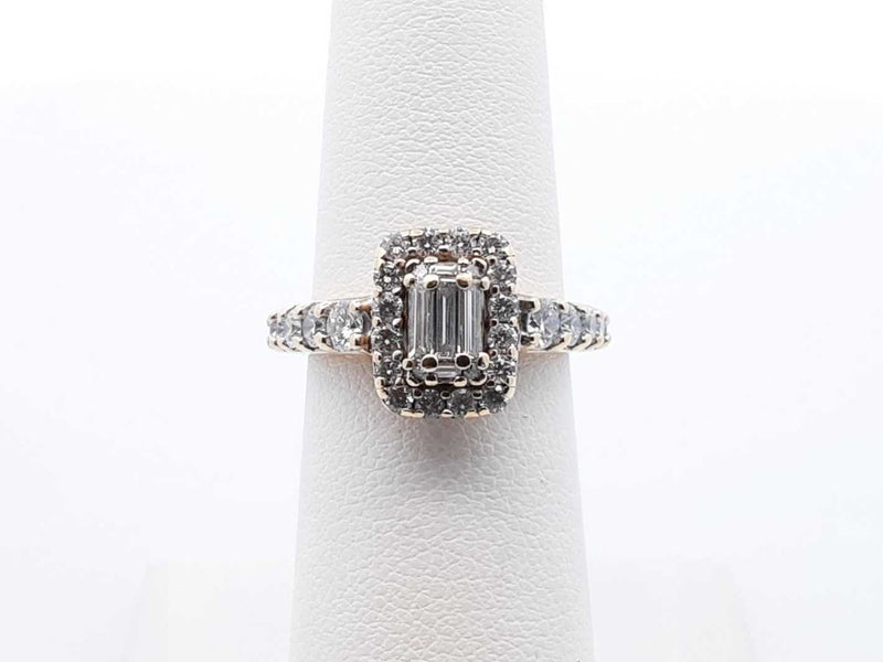 1.03 Cttw Diamond & 14k Yellow Gold Ring 4.6 Grams Size 6 Fw0825rzxdu
