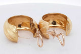 14k Yellow Gold Textured Hoop Earrings 19.1 Grams Eb0826lxxzsa