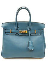 Hermes Birkin 25 Colvert Dark Teal Swift Gold Hardware Handbag Do0126lrxzxde