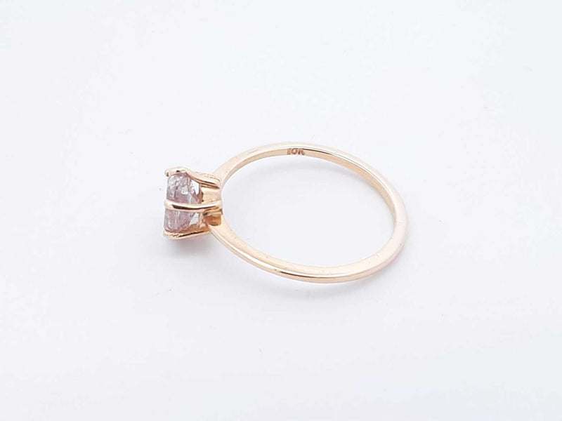 1.0 Ctw "Salt & Pepper" Diamond & 10k Yellow Gold Ring 5 Gram Size 7 Fw0725wozdu