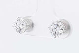 2.0cttw Lab Grown Diamond Stud Screwback Earrings 14k White Gold 1.1g Eb326wcrsa