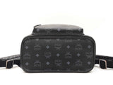 Mcm Stark Side Studs Small Backpack In Black Visetos Coated Canvas Fw0926orxdu