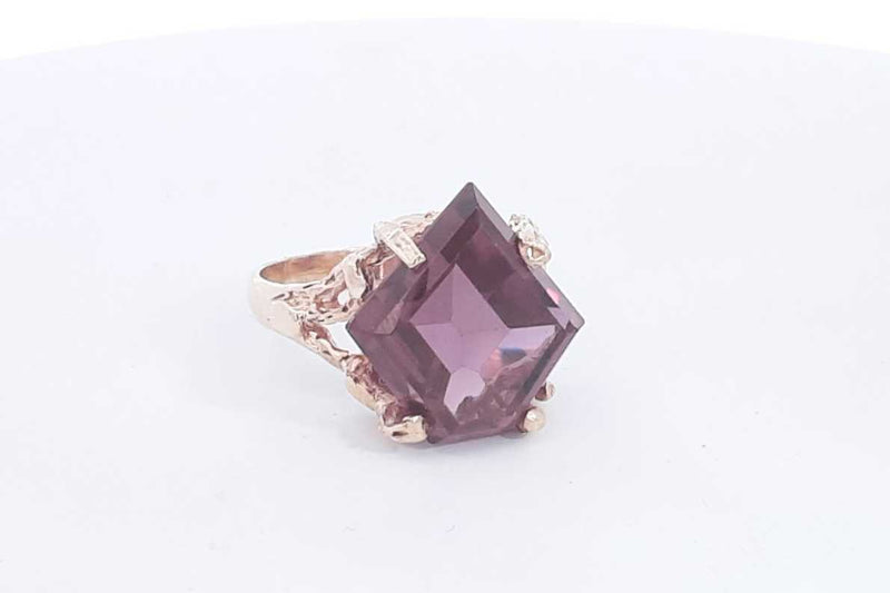 Purple Gemstone Ring In 14k Yellow Gold 12.4 Grams Size 13 Eb0924wrxsa