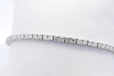 Approx. 3.55ctw Lab Grown Diamond Tennis Bracelet 925 Silver 6.8g Eb1124wixsa