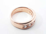 The Leo 1.05 Cttw Diamond & 14k Rose Gold Wedding Band 10.8 Grams Size 8.75 Fw0926lrxzdu