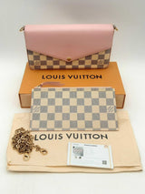 Louis Vuitton Damier Azur Pochette Felicie Rose Pink Eb0425lxxpsa