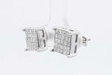 0.5cttw Diamond Stud Screwback Earrings In 14k White Gold 3.8 Grams Eb0826osxsa