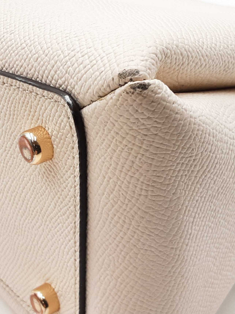 Coach Mini Lillie Carryall Handbag In Ivory Crossgrain Leather Fw0125oxdu