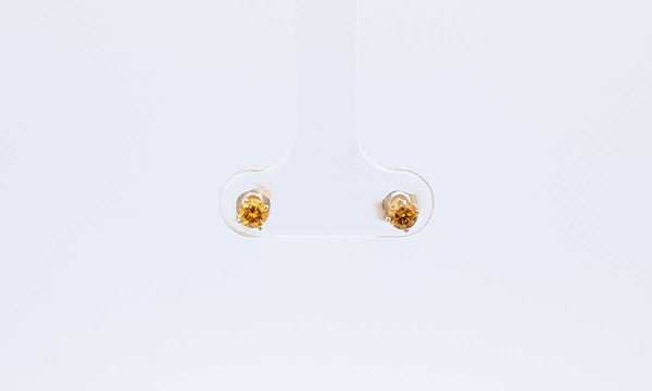 14k Yellow Gold Lab Grown Yellow Diamond Stud Earrings Ebeedu 144020004839