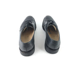 Salvatore Ferragamo Black Brushed Leather Lace-Up Shoes, Size 10 (IR) 144010000286