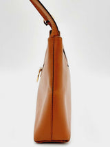 Salvatore Ferragamo Brown Leather Trifolio Shoulder Bag MSLXZDU 144030001451
