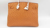Hermes Birkin 35CM Gold Ostritch Handbag  (OZXZX) 144010020901 KS/DU