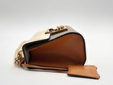Gucci Small White Leather GG Supreme Monogram Padlock Bag (IZX) 144010022461 RP/SA
