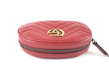 Gucci Red Quilted Leather GG Marmont Belt Bag (CZX) 144010001076