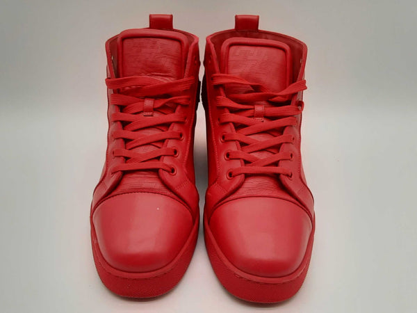 Christian Louboutin Orlato Flat Red High Top Shoes Size Eu 43.5/ Us M 10.5 Dooxzde 144020008212