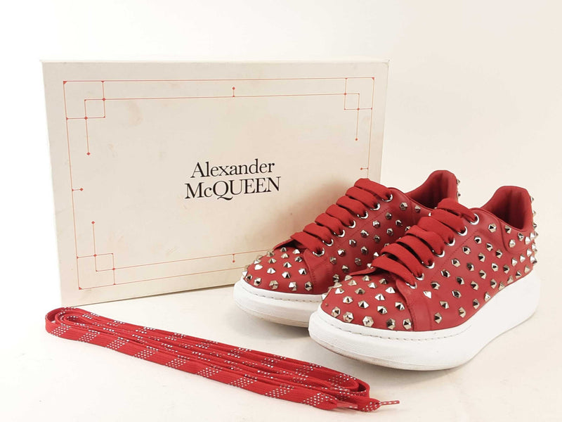 Alexander McQueen Red 711142 Sneakers, Size 42.5 (LPX) 144010009788 RP
