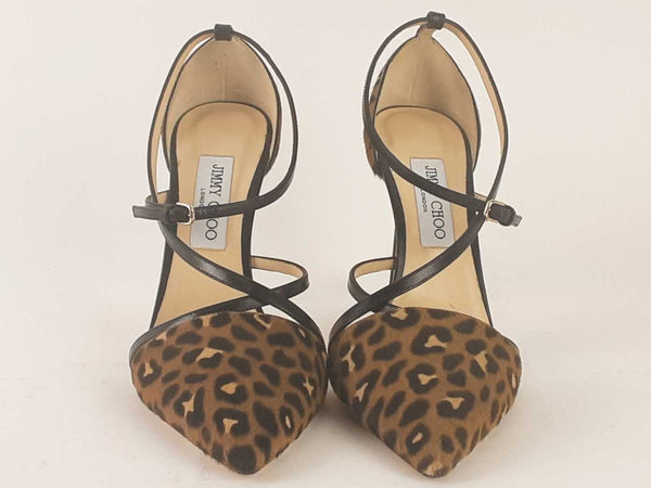 Jimmy Choo Tiff 100 Leopard Print High Heels Size 10 Lxzsa 144010000499