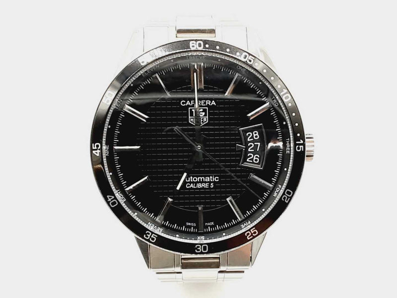 Tag Heuer Wv211m 39 Carrera Calibre 5 Black Dial Watch Doixzde 144010026842