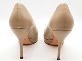 Gucci Neutrals Beige Leather Pump Heels Size Eu 39.5/ Us 9.5 Dolrxde 144020002673