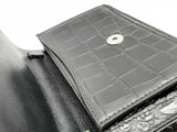 Balenciaga Xs Embossed Crocodile Hourglass Belt Bag Black Lhorxde 144020010287