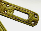 Hermes Birkin 25CM Green Granny Taurillon Clemence With Palladium Hardware Handbag (LIPXZ) 144010009686 DO/DE