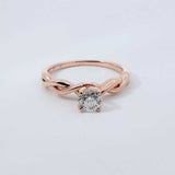 14K Rose Gold .35 Carat Diamond Solitaire Ring (OXZ) 144010008550 CB/SA