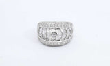 18k White Gold Diamond Ring Size 7.5, 18.6 Grams Ebsxzdu 144030003604