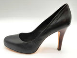 Saks Fifth Avenue Selena Black Leather Heels Size 8.5 Dolxzde 144020002659