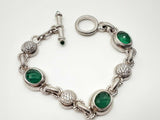 Judith Ripka Sterling Silver Green Quartz Cz Bracelet 7.5in Dolrxde 144020012558