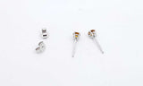 14k White Gold Lab Grown Yellow Diamond Stud Earrings Ebeedu 144020004836