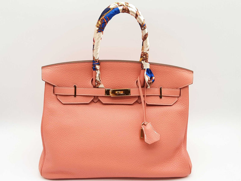 Hermes Clemence Leather Crevette Birkin 35cm