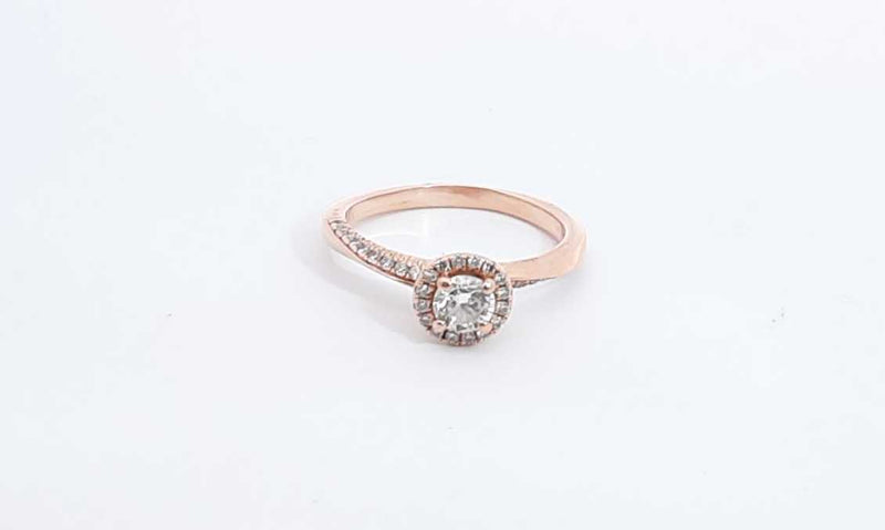 14k Rose Gold Vera Wang Love Diamond Ring Size 8.5 Eboxzdu 144030000972