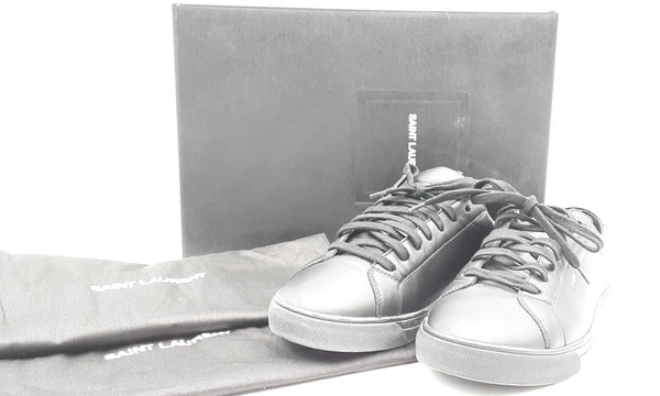 Saint Laurent Andy Moon Logo Print Leather Sneaker Shoe Size 40 Nwlorsa 144010001019