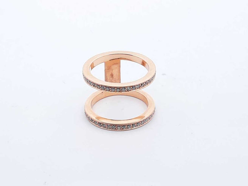 18k Rose Gold 8.3g 1.5ctw Diamond Free Form Ring Size 7 Lhezxde 144010021311