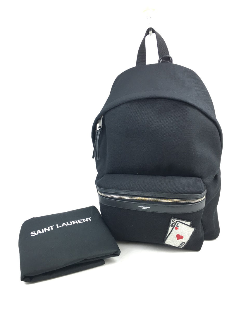 Yves Saint Laurent Black Playing Cards City Backpack (COZ) 144010002951