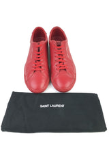Yves Saint Laurent Leather Andy Red Low Top Sneakers, Size 11 (OZX) 144010000333