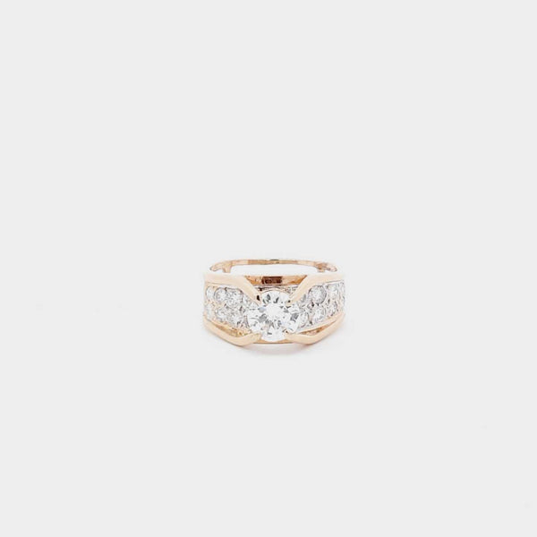 14K Yellow Gold 2.25 Carat Diamond Engagement Ring Size 9 PSWXZXDU 144010013366