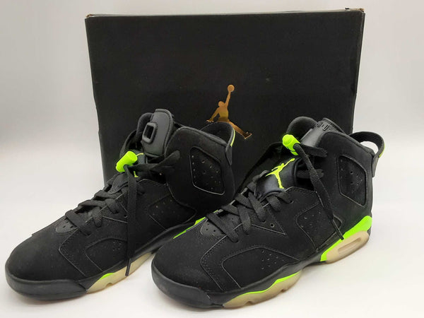 Air Jordan 384665-003 Black Electric Green Shoes Size 6.5 Y Dowxde 144020002234