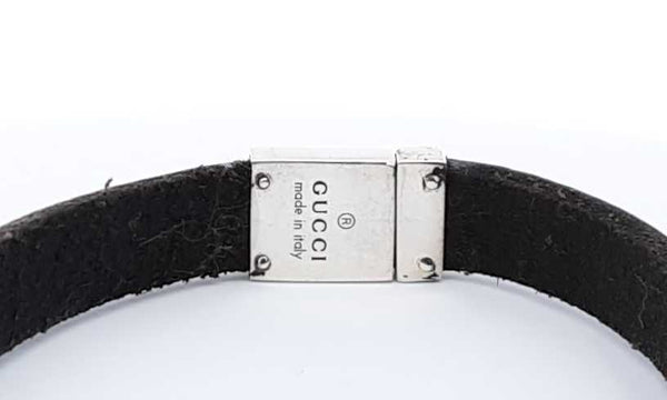 Gucci Sterling Silver Tiger Head Leather Bracelet 7.5 Inch Eboxzdu 144030004741