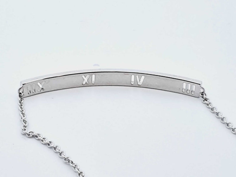 Tiffany & Co. Atlas Pierced Diamond 18K White Gold Chain Bracelet (PXZ) 144020006300 DO/DE