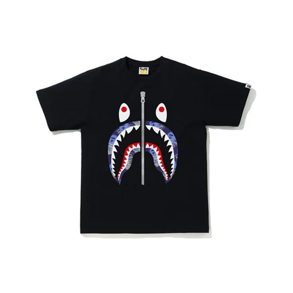 A Bathing Ape Star Shark Zip Print Tee, Size Large (SP) 144010000366