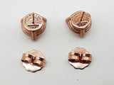 Judith Ritka 0.925 Sterling Silver Rose Gold Coated 5.0g Cubic Zirconium Stud Earrings Doixde 144020012781.