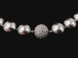 Cartier Tahitian Grey Pearl Necklace With Platinum And Diamond Screw Clasp (PRXZX) 144020003681 DO