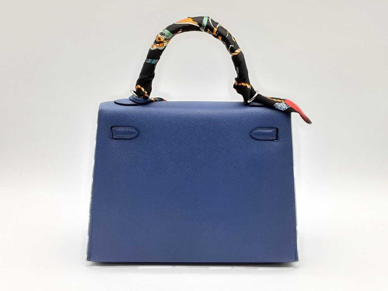 Hermes Kelly Sellier Bag 28cm Blue Brighton Epsom Gold Hardware