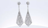 18k White Gold Diamond Geometric Dangle Earrings Ebocxzdu 144020005543