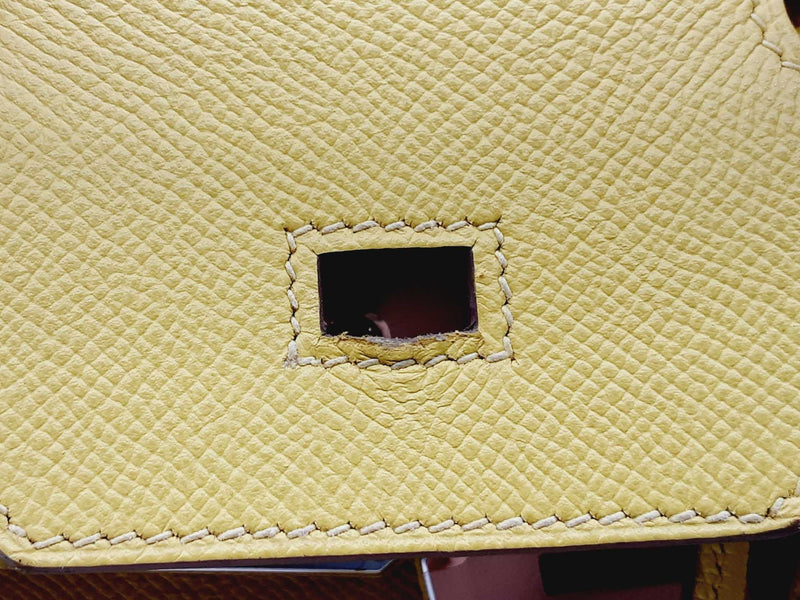 Hermes Birkin 30CM Epsom Jaune De Naples Yellow Palladium Hardware Handbag DOLRRZXDE 144010007217