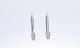 18k White Gold Diamond Safety Pin Earrings Ebolxzdu 144020000669